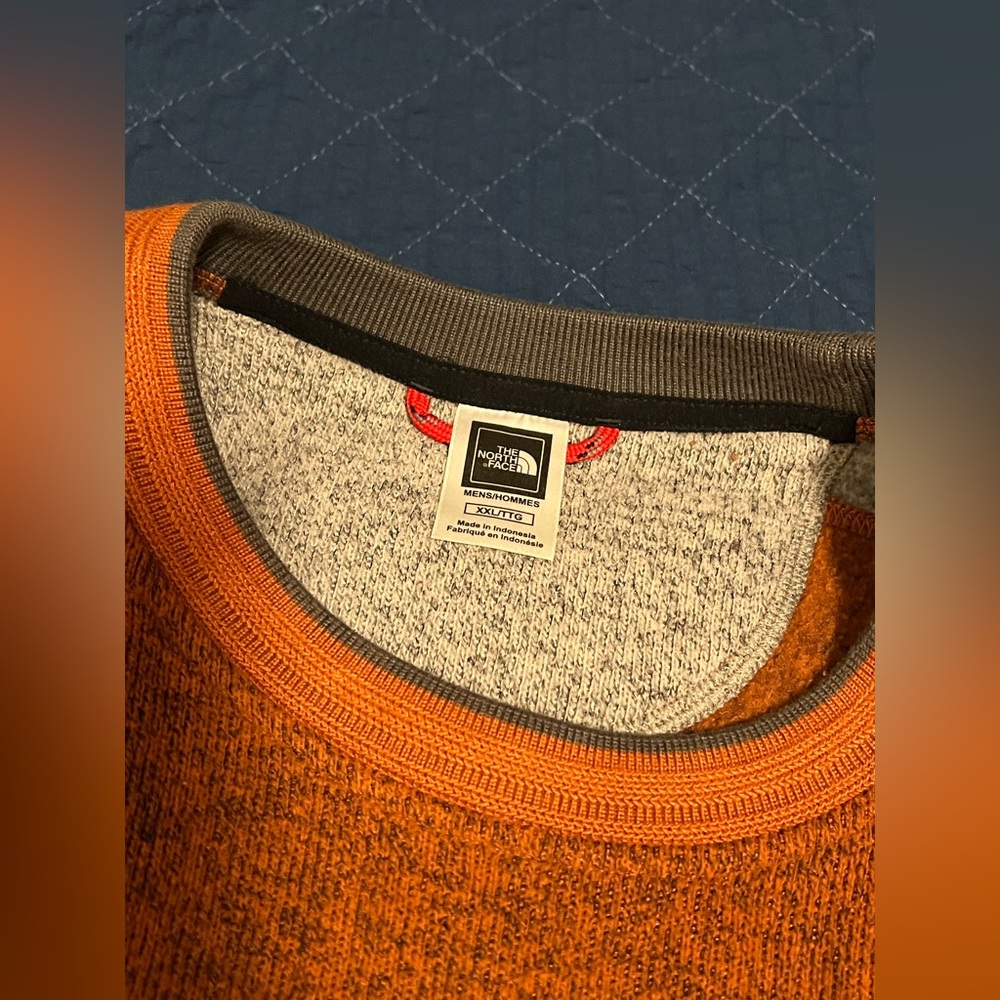 The North Face Men's Orange and Gray Sweater - Picture 5 of 10